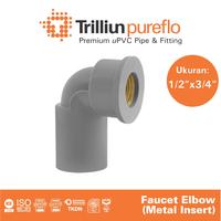 Gambar Fitting Pipa uPVC Trilliunpureflo Faucet Elbow (Metal Insert) - 1/2" x 3/4" Inch dari Trilliun Kab. Pasuruan 1 Tokopedia