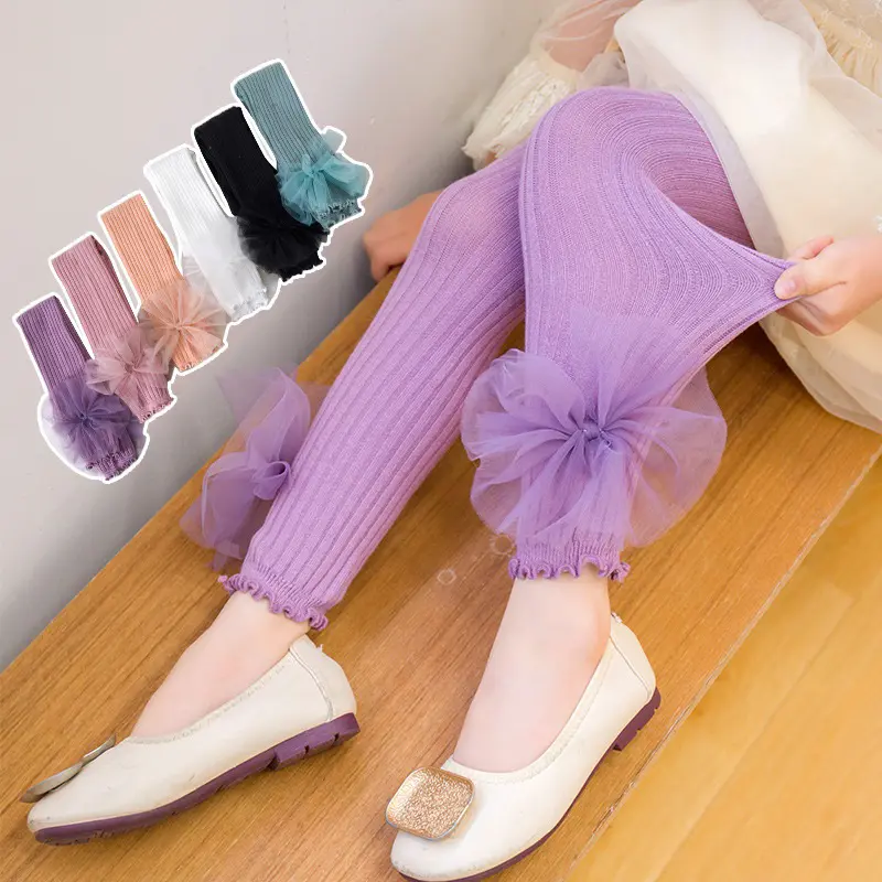 1-8Tahun Celana legging pita tile knit anak perempuan premium