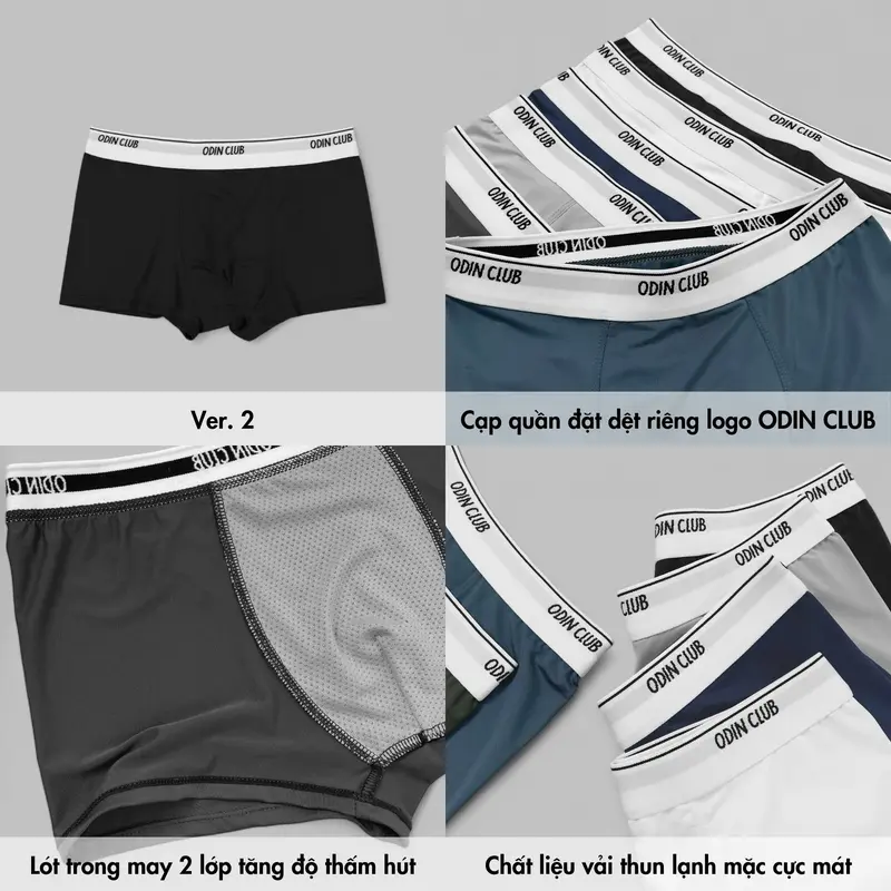[ODIN x Phạm Thoại] COMBO Quần lót nam Boxer ODIN CLUB (CHE TÊN SẢN PHẨM) 2