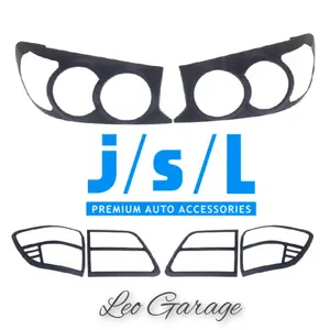 FORTUNER NEW TRD 2008 2011 PAKET GARNISH LAMPU DEPAN BELAKANG HEAD TAIL LAMP LIST LIS LAMPU COVER HITAM BLACK