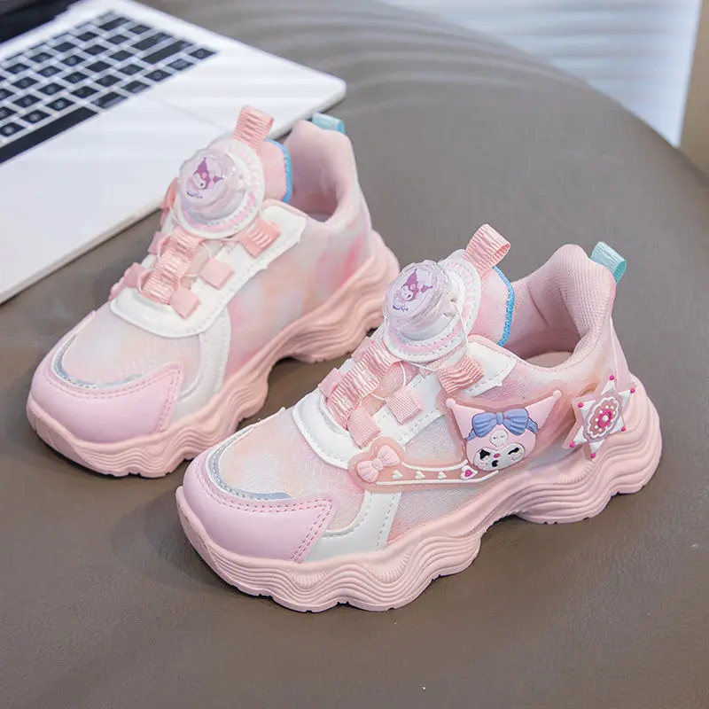 Giày Bé Gái, Bộ Sưu Tập Mùa Thu, Giày Thể Thao Có Nút Kuromi Xoay, Thoáng Khí, Giày Cho Trẻ Em Mới, Dad Shoes, Cho Bé Gái, Năm 2025 4