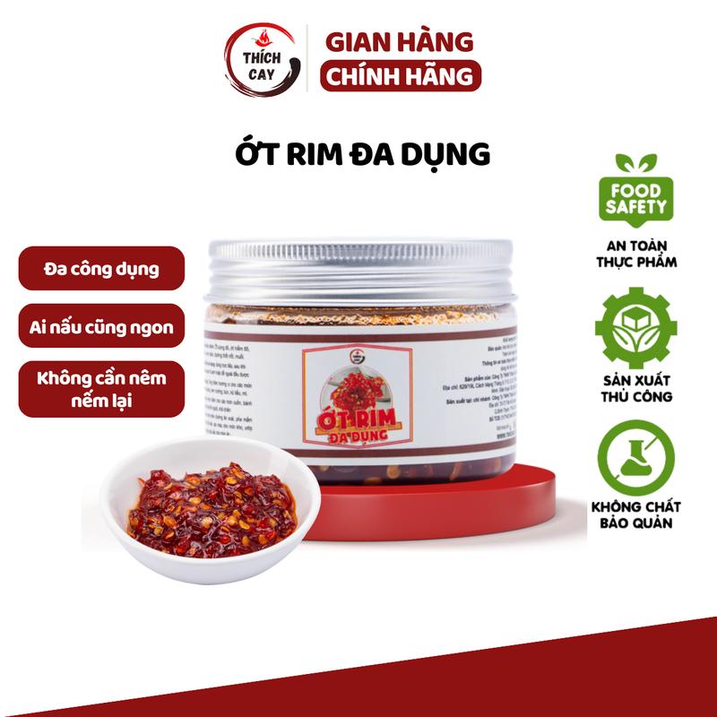Ớt rim đa dụng Thích Cay, ướp nướng thịt, hải sản, tạo màu, chấm các món cuốn, bánh tráng, gia vị các món nước, mì, 150g