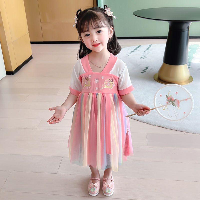 Hanfu Girl's Thin Dress Tang Suit Summer Chinese Style Baby Children's Clothing 9