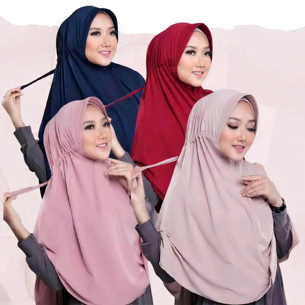 JILBAB INSTAN SERUT JOKOWI SIZE L JERSEY PREMIUM Panjang Muslim Panjang Muslim Kerudung Nyaman