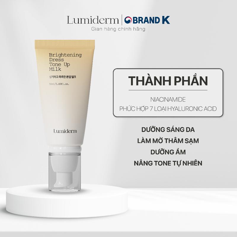Kem dưỡng sáng da nâng tone dạng sữa Lumiderm Brightening Dress Tone Up Milk
