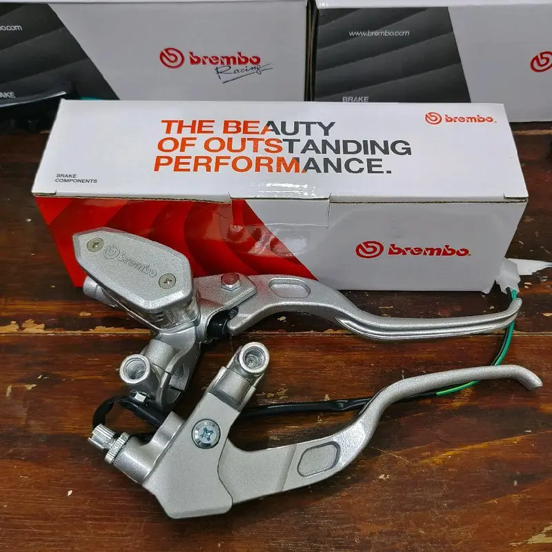 Paket Hemat Master Rem Bremb Kotak Set Handle Rem Kopling + Selang Rem Racing 95cm Universal Kendaraan Motor Sepeda Motorcycle 7