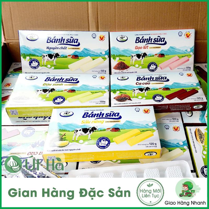 Bánh Sữa Long Thành Premium Hộp 120gr Vị Sữa Nguyên Chất Thơm Ngon Hấp Dẫn