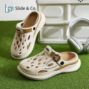 Slide & Co. Sandal Cewek Stylish 2025 – Flat, Empuk, Bahan EVA Lentur Cocok Indoor & Outdoor, Gak Lecet Pria Karet Wanita Sendal