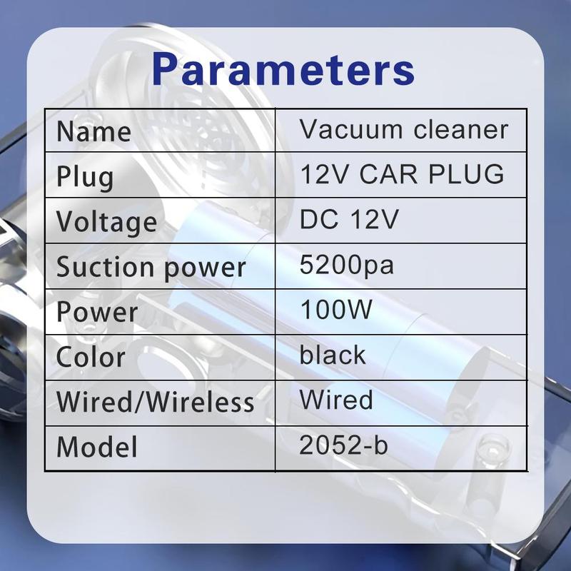 12V Car Vacuum Cleaner, Handheld Car Vacuum Cleaner, Multifunctional Wired Car Vacuum Cleaner, Suitable for Car, Home, Office, Kitchen, Bedroom, Couch, Carpet, Rug, Bedding, Furniture, Clothes, Pet 3