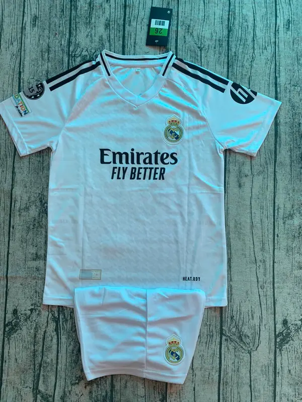 Áo Bóng Đá,Áo Đá Banh Trẻ Em CLB Real Madrid In Sẵn Tên Mbappe số 9 ( M3P) - Vải Mè Thái Cao Cấp 2