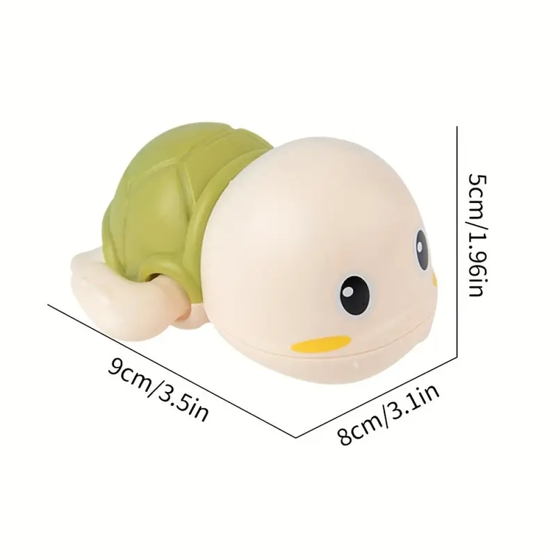 Random Cartoon Turtle Design Bath Toy, 1 Count Cute Animal Design Wind Up Bath Toy, Bath Toy For Kids 1