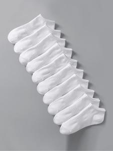 Women's Solid Ankle Socks, Sporty Breathable Anti-odor Socks for Daily Wear, Multipack Low Cut Knit Socks for Women & Girls, Women's Athletic Socks