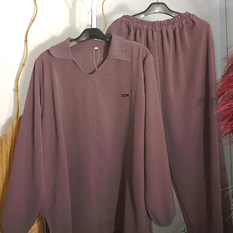 SYARIFAH17 One Set Hijab Style Buyen Wanita Jumbo XL 2XL 3XL 4XL / Celana Lembut Muslim Crinkle Nyaman 8