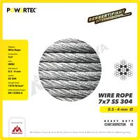 Gambar POWERTEC Wire Rope / Kawat Seling Baja 7x7 SS 304 1.2mm   - 1 Meter dari megajaya.co.id Kota Administrasi Jakarta Pusat 2 Tokopedia