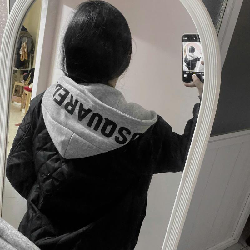 Áo khoác gió DSQ trần trám phối mũ nỉ hót trent Nam Menswear Jacket