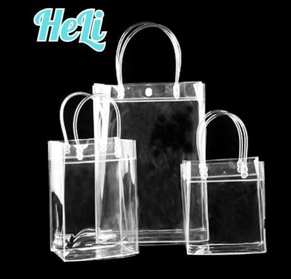  TÚI XÁCH NHỰA PVC TRONG SUỐT ĐA NĂNG TÚI XÁCH MUA SẮM TÚI ĐỰNG BÌNH GIỮ NHIỆT TÚI ĐỰNG CỐC GIỮ NHIỆT LỚN 