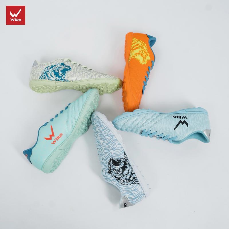 Giày Bóng Đá Wika Tiger X [Tặng kèm tất+ Bình xịt khử mùi] Sneaker Sport Cao Su Tập Thể Dục