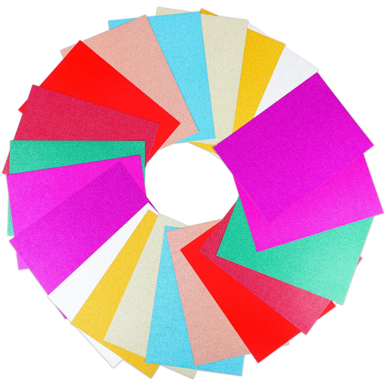 Glitter Cardstock Paper, 20pcs/set 10 Colors Thick Cardstock Paper, DIY Scrapbooking & Stamping Paper for Creative Projects