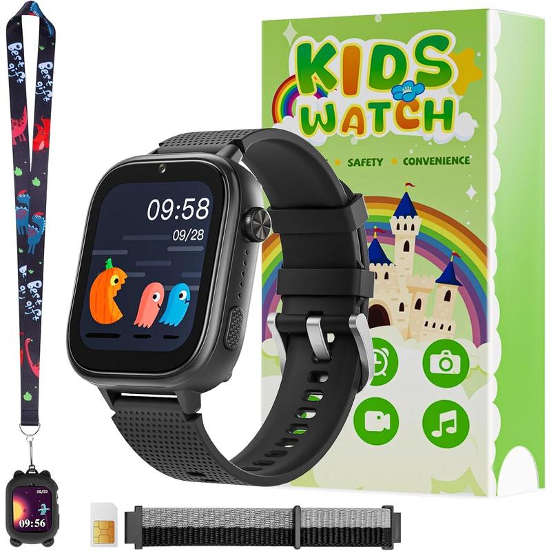 TikTok Shop OKYUK 4G Kids Watch Smart Watch for Kids with SIM Card 47 Exciting Games Two Way Calling Feature SOS Emergency Call Button Ideal for Kids Aged 3 12 Children s Cell Phone Alternative