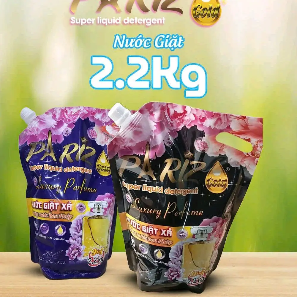 [Combo 2 túi 4,4L] Nước giặt xả Pariz hương nước hoa 9 trong 1. Giặt sạch - Lưu hương