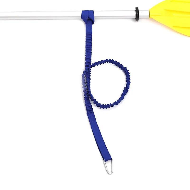 Product Introduction of 1PC Elastic Kayak Paddle Leash Fishing Rod Leash Stretchable Coiled Lanyard Leash Safety Rope Carabiner Rowing Boats Accessories 16