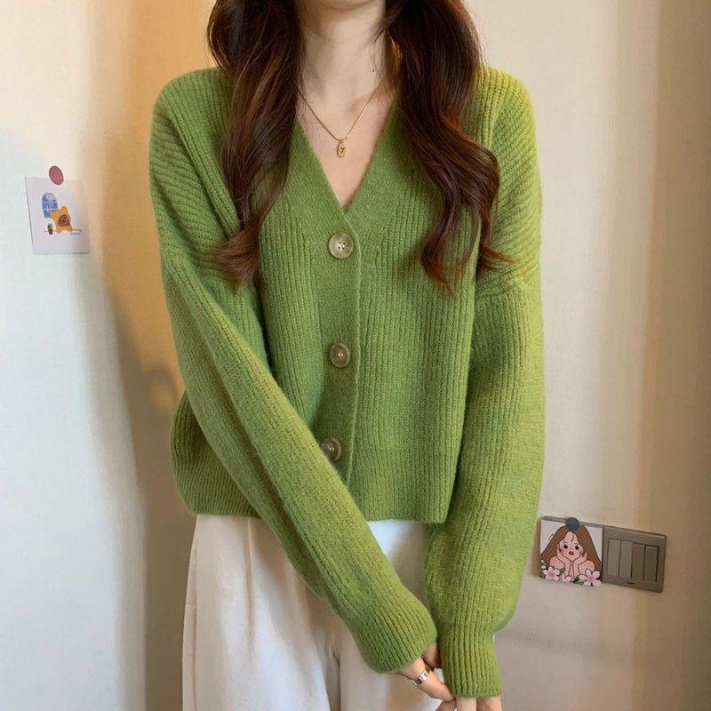 Product Introduction of Áo Cardigan Len, Cổ Chữ V, Dáng Rộng Rãi Và Phong Cách Lười Biếng, Dài Tay, Áo Len Mùa Thu, Áo Khoác Nữ, Hàng Mới Về Thu Đông 2024 Top Women 13