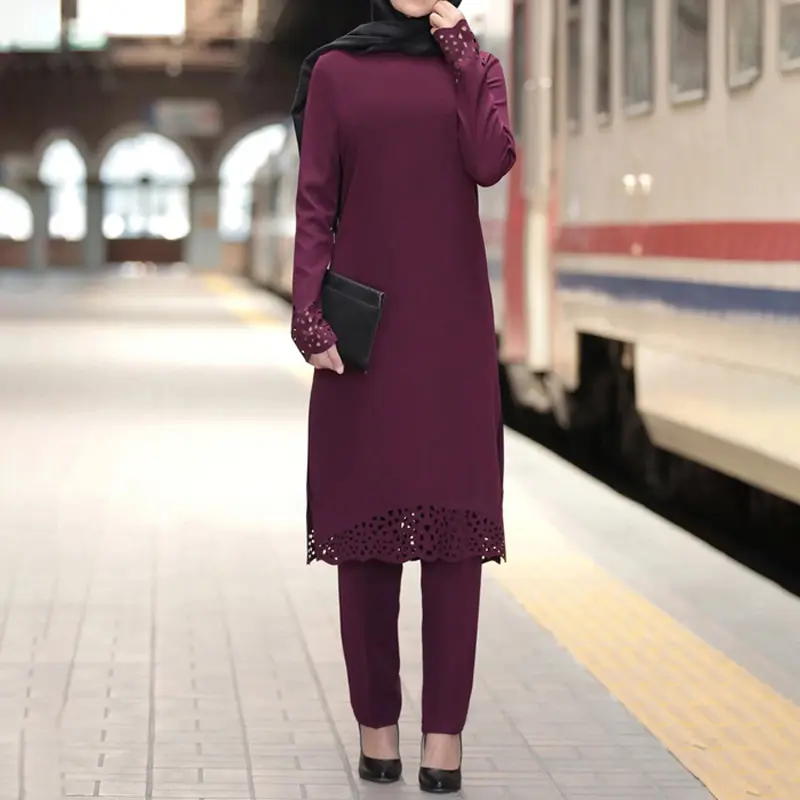 Muslim Southeast Asia Women's Suit Abaya Two-Piece Middle East Clothing Women's Dress plus Size Fashion Middle East