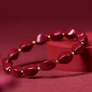 Gelang Tangan Cinnabar, Berbentuk Ketupat, Pasir Emas Ungu, Gelang Tangan Cinnabar Bertuah, Hadiah Tahun Zodiak, Bergaya, Untuk Wanita Jewelry Bracelets Bangles