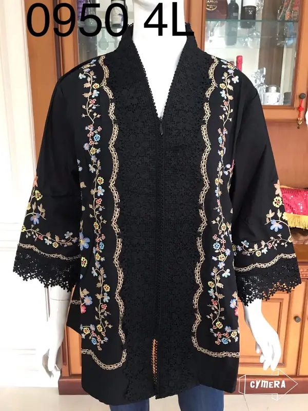 Kebaya alexuez bordir timbul hitam 3014 /kebaya encim premium 1