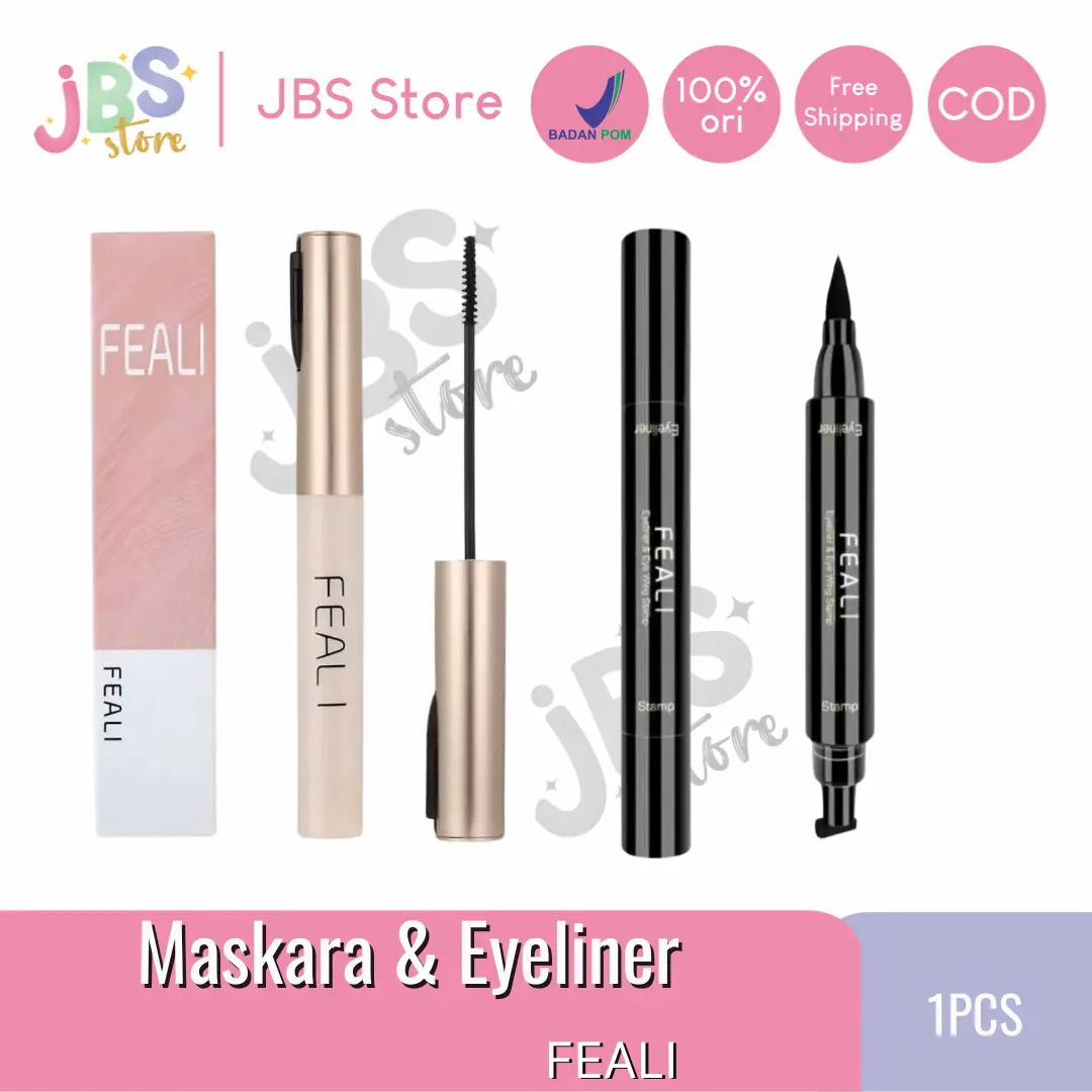 [JBS STORE]  FEALI EYELINER STAMP 2in1  & MASKARA STAMP 2in1