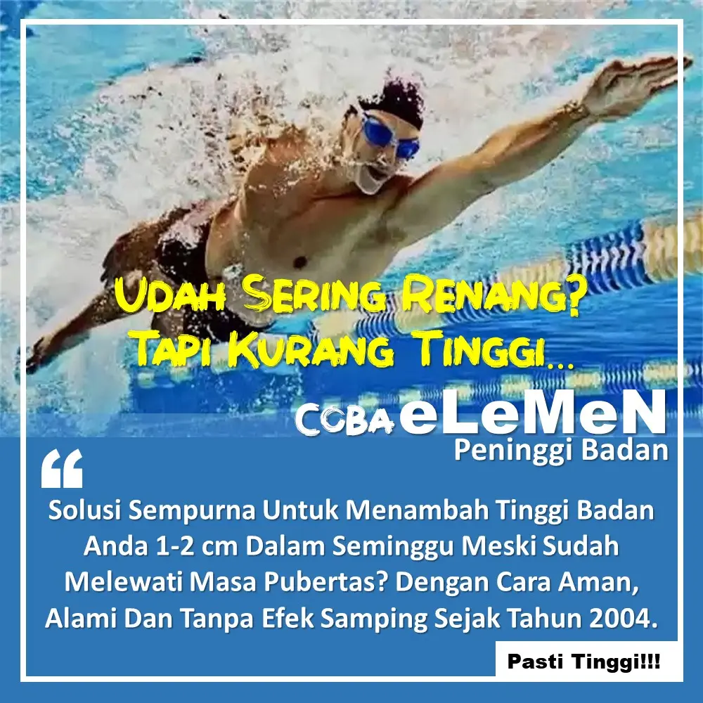 Alat Terapi Peninggi Badan eLeMeN Tambah Tinggi Badan Bantu Maksimalkan Tinggi Atlet Renang
