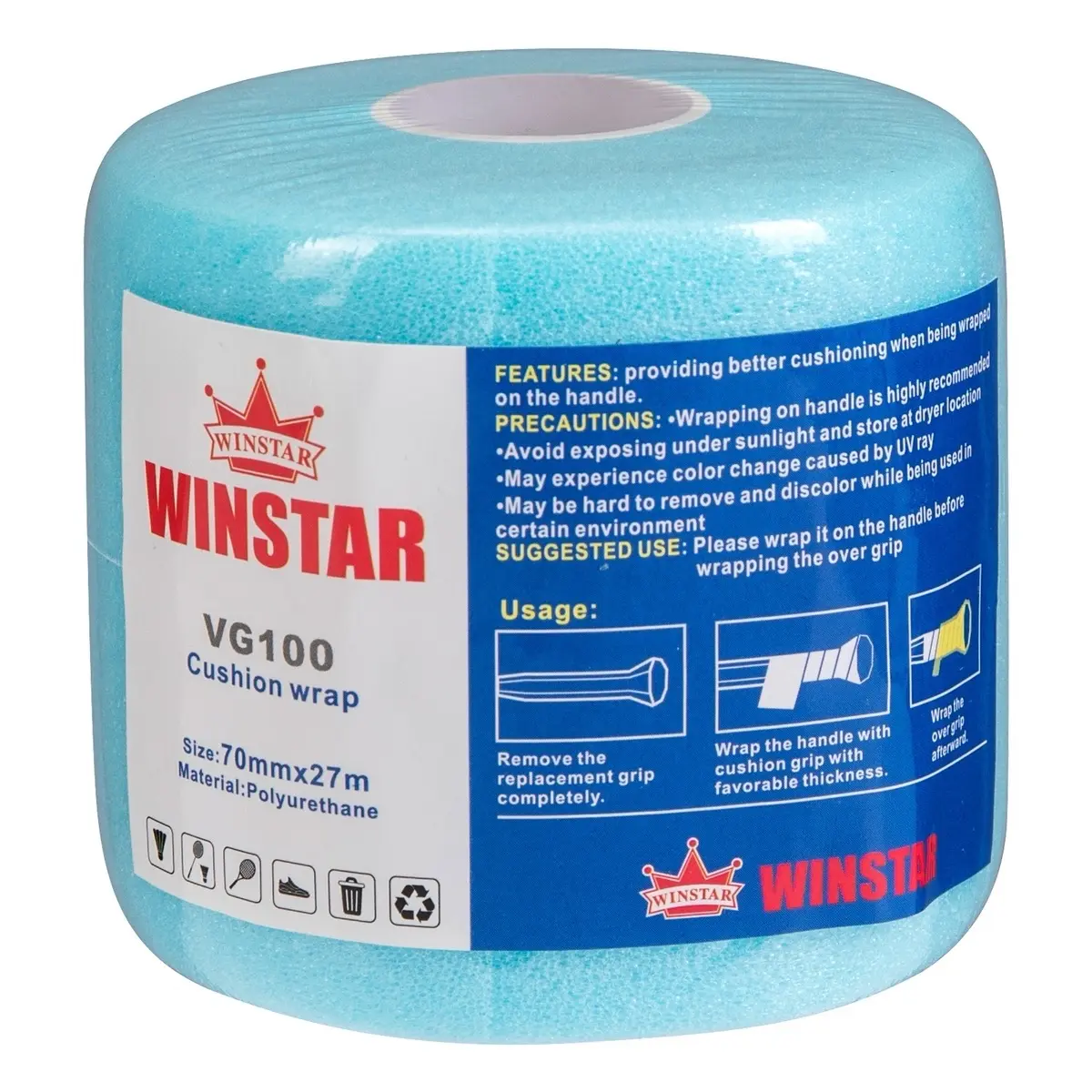 QUẤN CỐT VỢT WINSTAR VG100 Vợt Cầu Lông Cán Vợt Sport Thể Dục