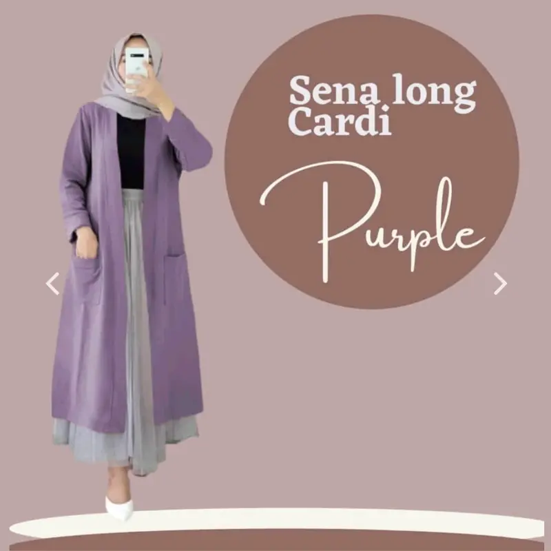 sena long  cardi/ cardigan cringkle airflow Premium Outer Baju Fit Muslim Panjang 5
