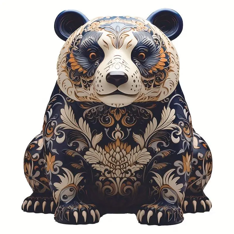 Panda Design Wooden Puzzle (1 Set), Unique Irregular Shape Wooden Puzzle, Brain Teaser Toy, Kids Toys, Gift for Her, Men's Gift 0