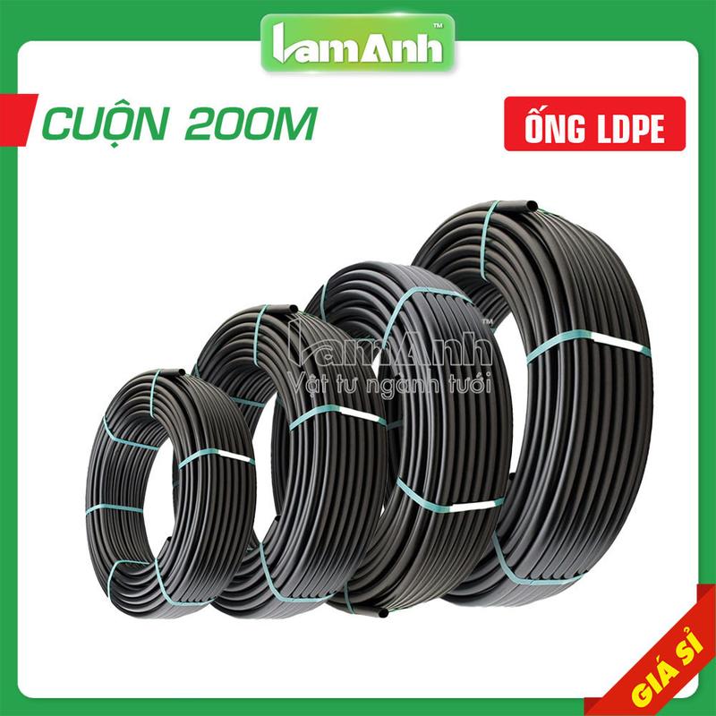 Cuộn 200m Ống LDPE 5mm / PE 6mm, Cuộn 100m ống LDPE 8mm / PE 10mm , Ống dẫn nước dùng trong hệ thống tưới