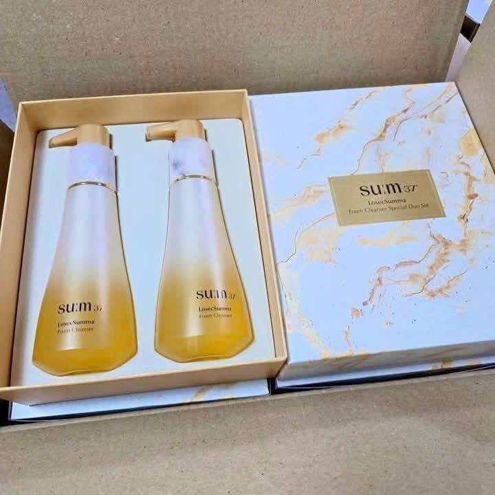 Sét sữa rửa mặt tái sinh da Sum vàng Sum37 Losec Summa Skincare Dưỡng Ẩm Da sữarửamặt