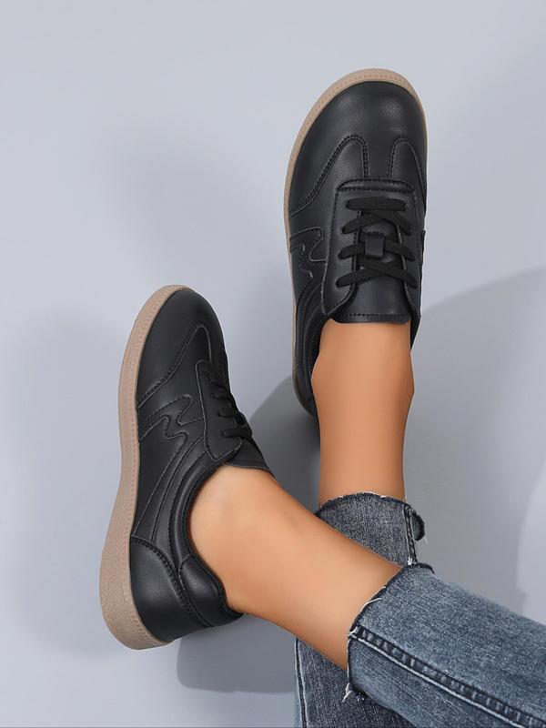 Women's Colorblock Lace Up Sneakers, Casual Breathable Comfortable Training Shoes, All-match Basic Shoes for Daily Wear 2