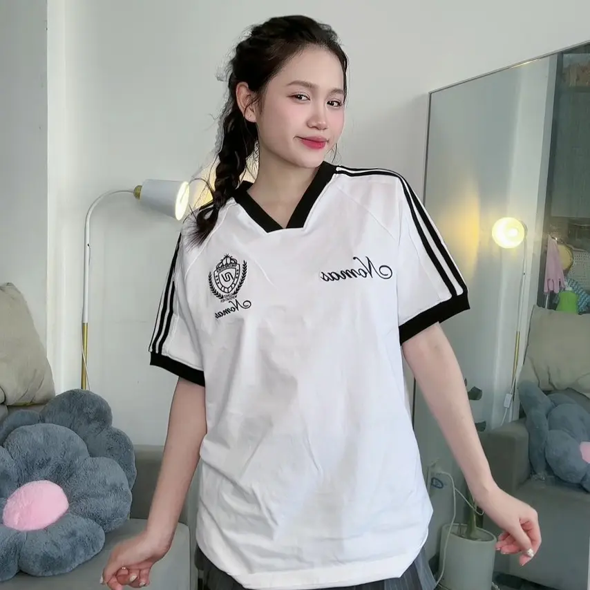 Áo thun NOMAS STUDIO phong cách Bóng đá hiện đại, Logo thêu sắc nét, chất vải 100% Cotton, Form Unisex nam nữ