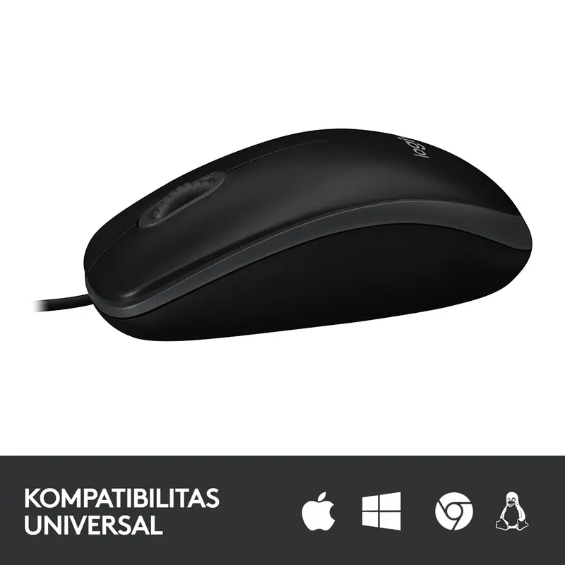 Logitech B100 Mouse Kabel USB Optical 3