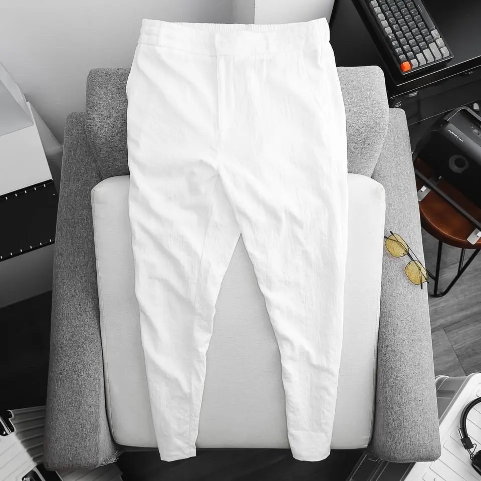 Quần đũi nam dài ống suông cạp cúc vải mềm thoáng mát dáng slimfit Menswear Pants