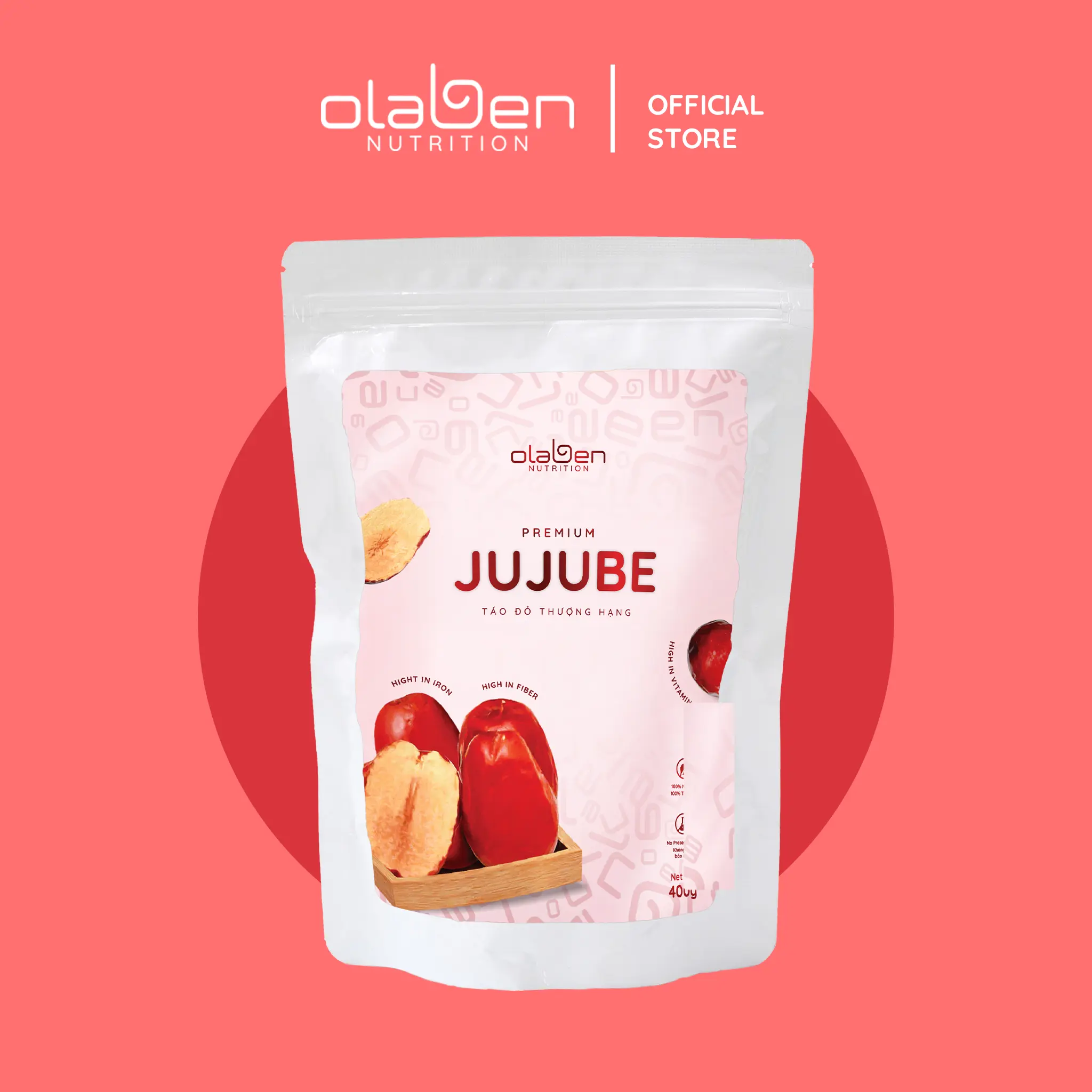 Túi 400gram Táo Đỏ Premium Jujube 400gram - OLABEN NUTRITION