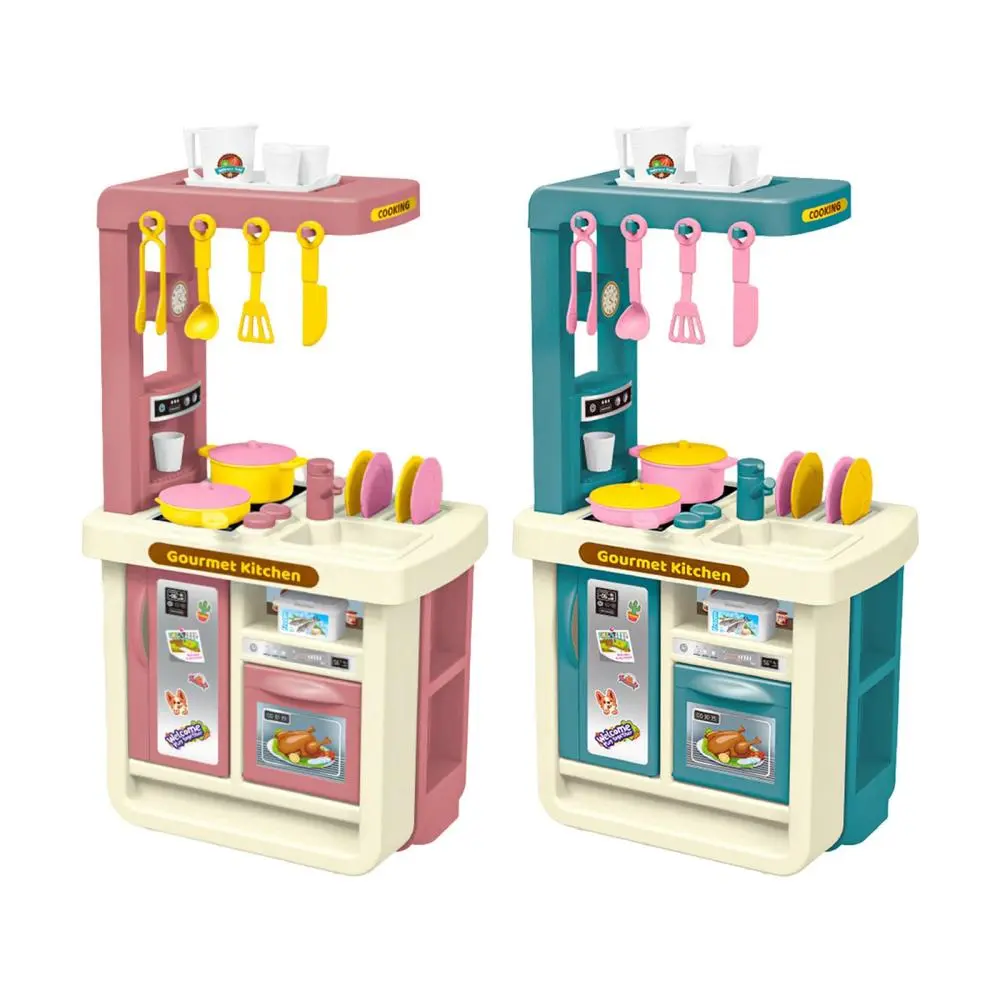 43Pcs Kitchen Playset Toy Cooking Stovetop for Game Indoor Party Favor