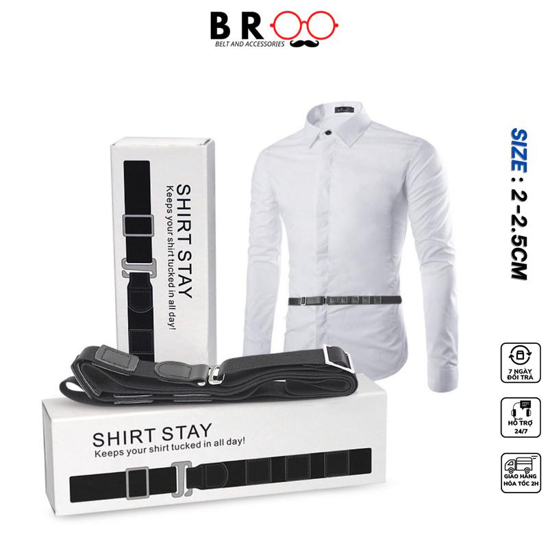  Đai giữ áo sơ mi Shirt Stay cố định khi sơ vin đóng thùng chất thun co giãn phù hợp nam nữ Full Box 