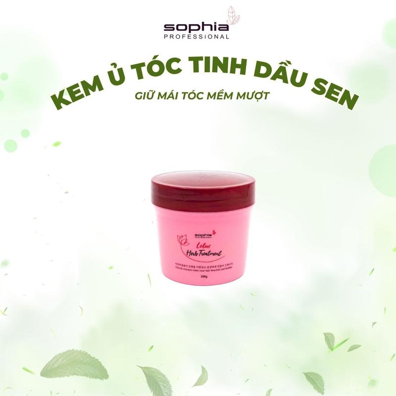 Kem Ủ tóc tinh dầu sen Sophia Professional Dưỡng Ẩm, Hỗ Trợ Phục Hồi Hư Tổn Và Giúp Tóc Chắc Khỏe 200g - KUS101
