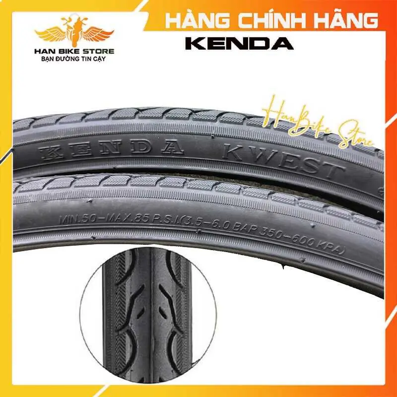 Vỏ Lốp, Săm Ruột Xe Đạp Đua 700x28C (622-28) Chính Hãng KENDA TIRE