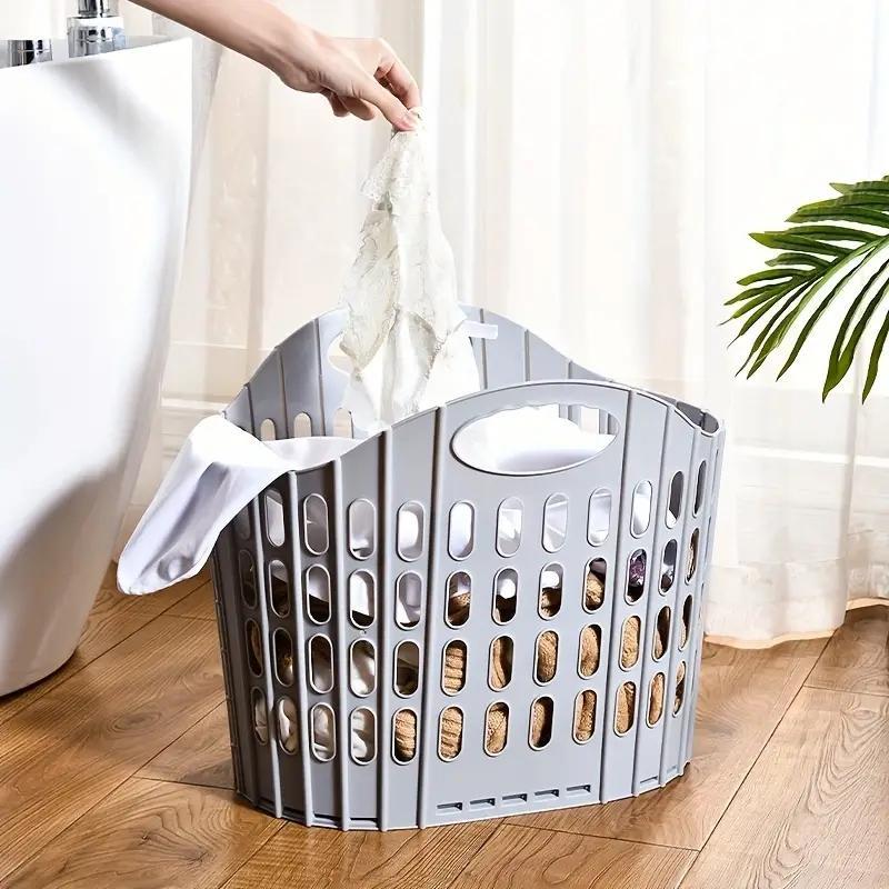 Product Introduction of Foldable Laundry Basket, Portable Clothes Storage Basket, Durable Clothes Storage Basket for Home Bathroom, Organiser 8