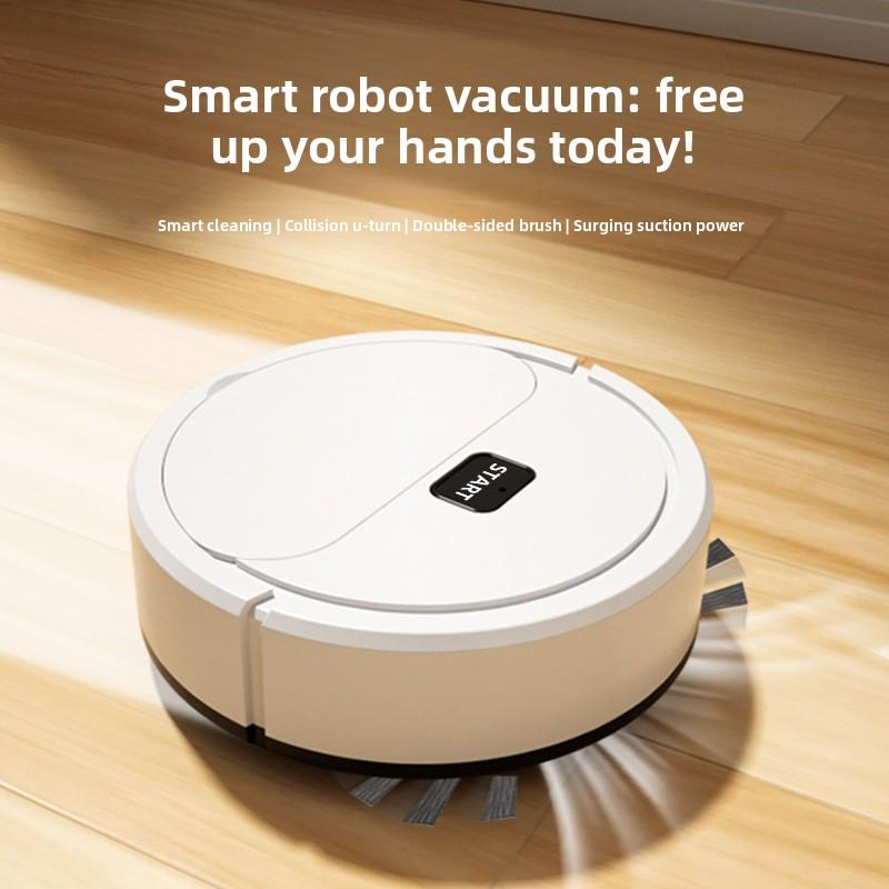 Robot hút bụi thông minh tự động hoàn toàn dùng trong nhà, sạc qua cổng USB, thu gom bụi, quà tặng bán buôn