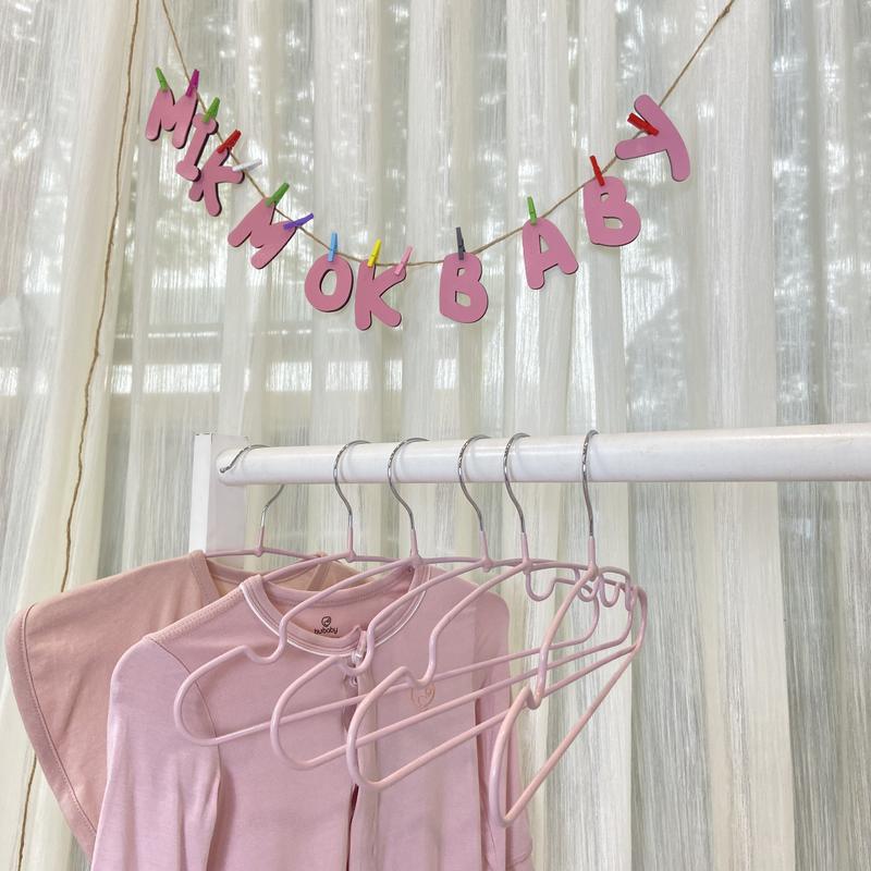 Móc quần áo trẻ em Holla, móc treo có sẵn,2 màu,1 set 5c hàng chính hãng 3