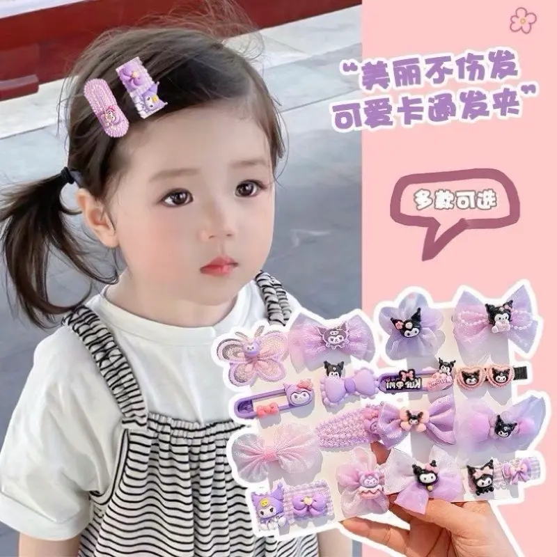 Set 8 Kẹp Tóc Kurumi Hót Hít Hè 2024 Cho Bé Phong Cách Hàn Quốc Dễ Thương - Phụ Kiện Tóc Xốp Kem 3