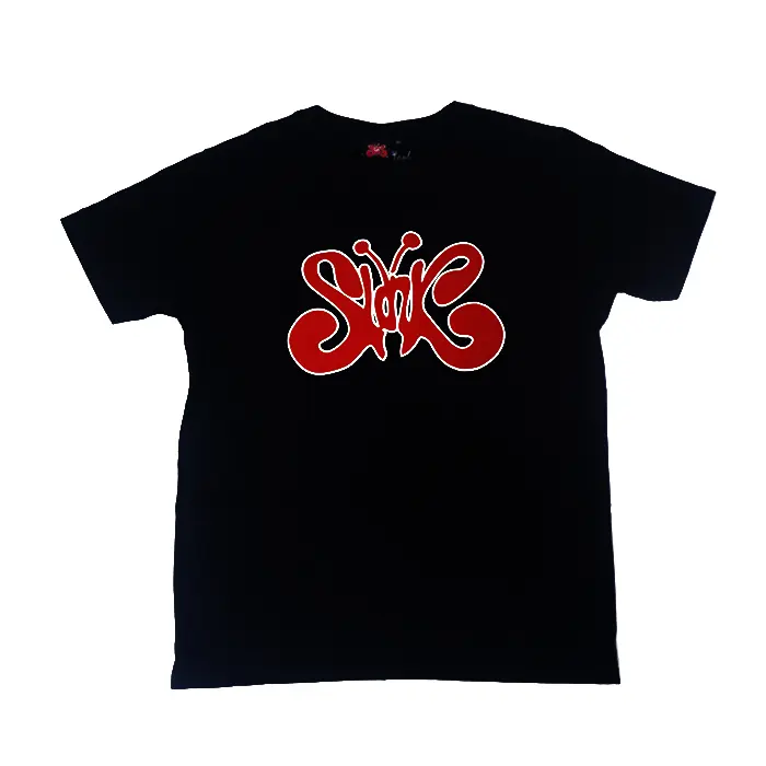 T-shirt Red Logo Slank Black